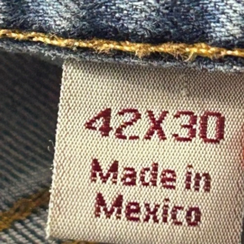 Carhartt 102804 Mens 42x30 Relaxed Fit Straight Leg Blue Stretch Denim Jeans - Picture 3 of 15